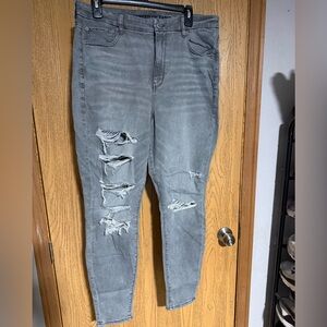 American Eagle distressed Gray Women Jeans